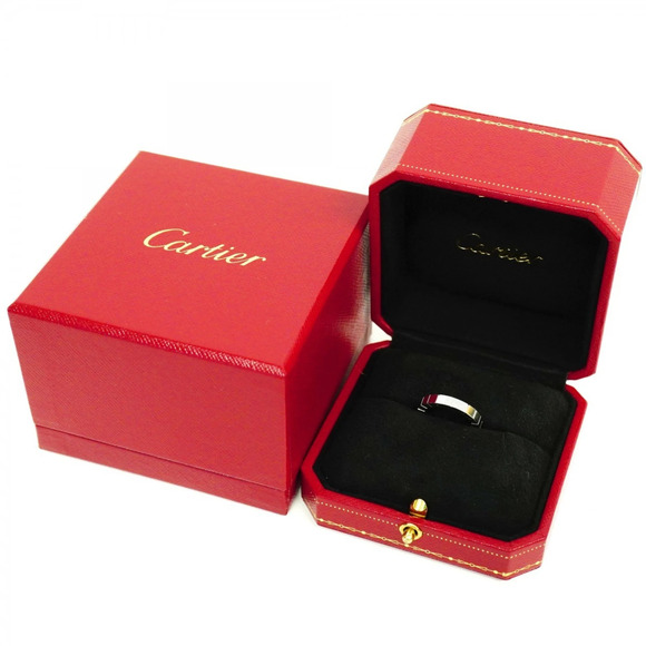 Cartier Lanieres 18K White gold Ring Full Circle Diamond  CARTIER 18k Silver Lanier Ring